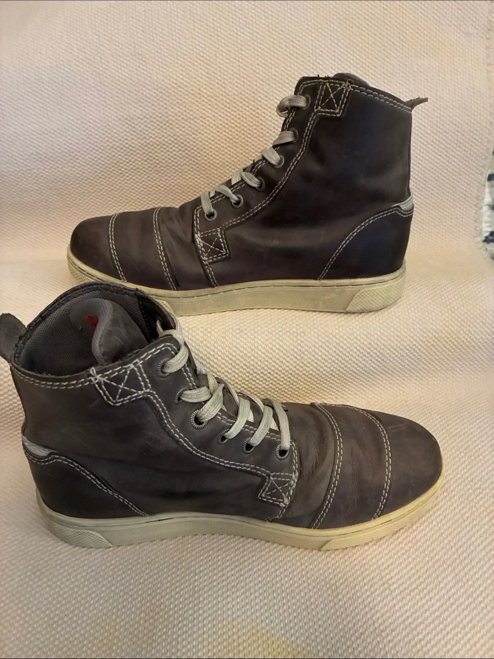 Harley Davidson Steinman Men's High-Top Casual Distressed riding sneaker-grey